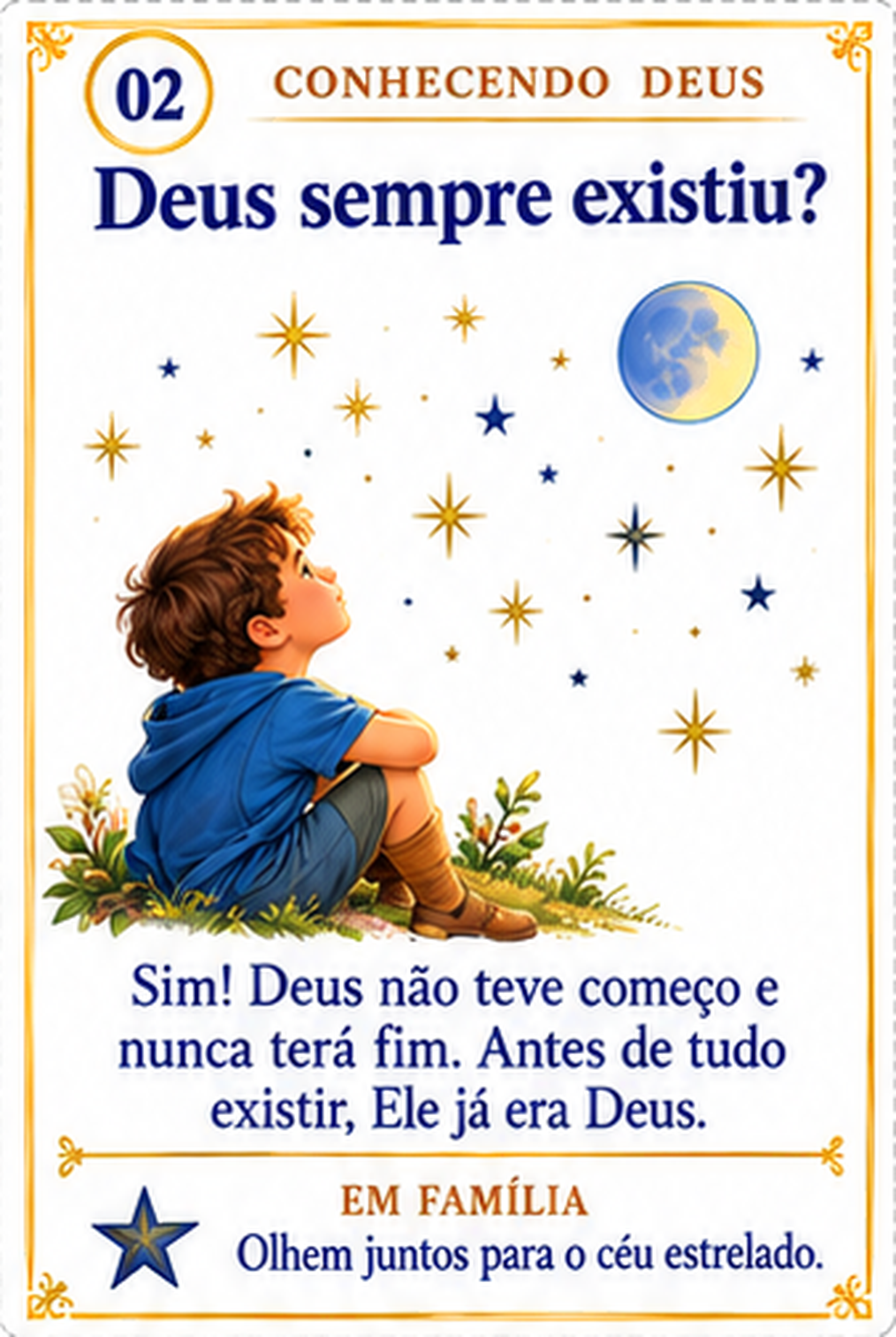 Card católico ilustrado: Deus sempre existiu?